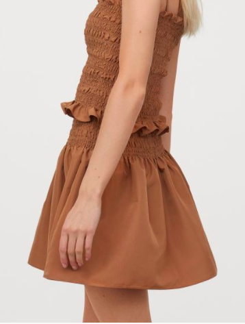 HM Smocked-waist Skirt