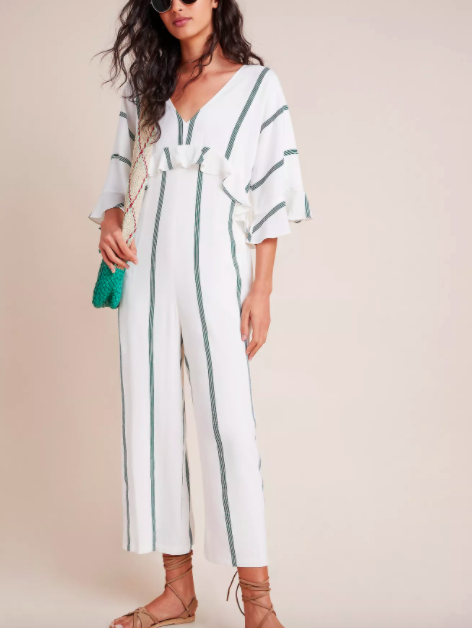 Anthropologie Nikki Striped Jumpsuit