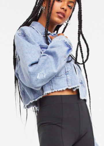 collusion cropped denim jacket