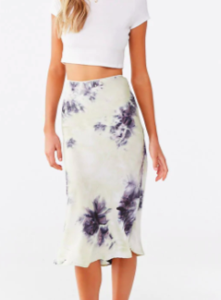 Forever 21 Tie-Dye Midi Skirt