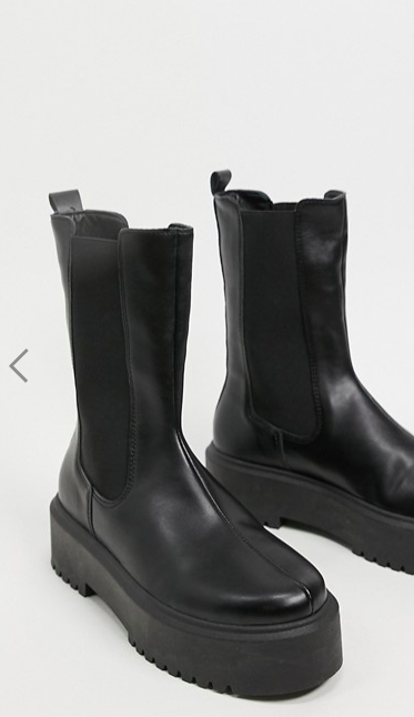 ASOS DESIGN Alana chunky chelsea boots in black