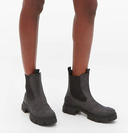 GANNI Chunky recycled-rubber chelsea boots