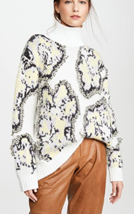 3.1 Phillip Lim Fil Coupe Abstract Daisy Sweater  
