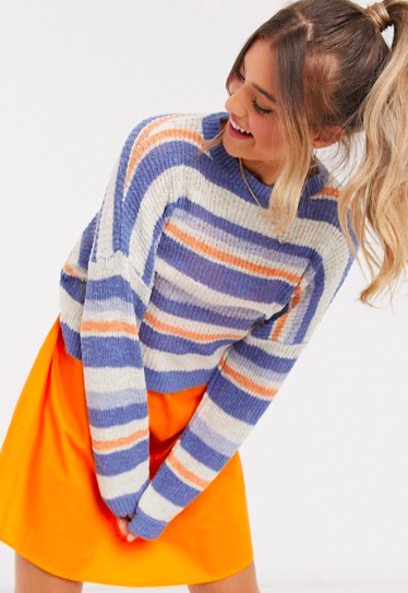 Pull&amp;Bear striped sweater in multi