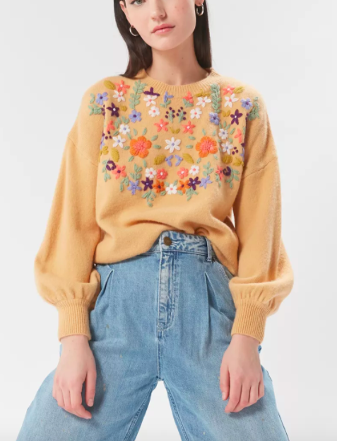 Raga Sutton Floral Embroidered Sweater