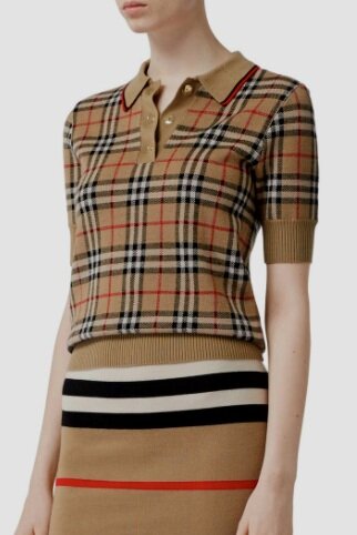 Chatterton Archive Check Merino Wool Polo Sweater BURBERRY