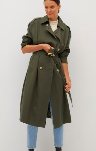 Mango Classic belted trench