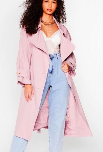 Nasty Gal Cover Your Basics Belted Trench Coat