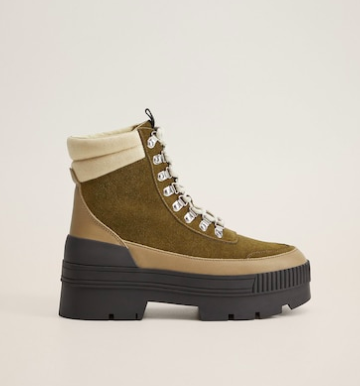 Mango Contrasting mountain boots