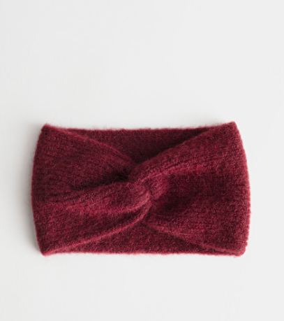 Stories Fuzzy Ribbed Knit Headband