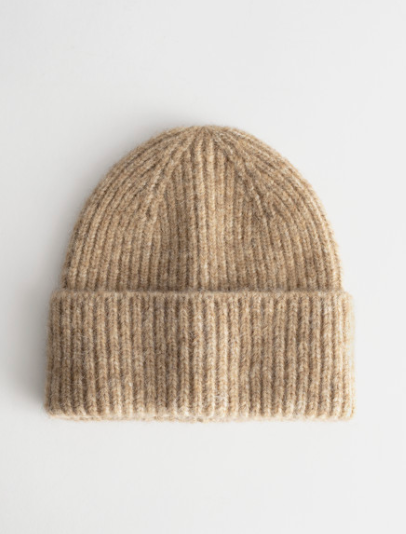 Stories Chunky Ribbed Wool Blend Beanie