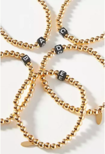 Anthropologie Monogram Stretch Bracelet