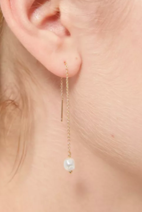 UO Delicate Pearl Threader Earring