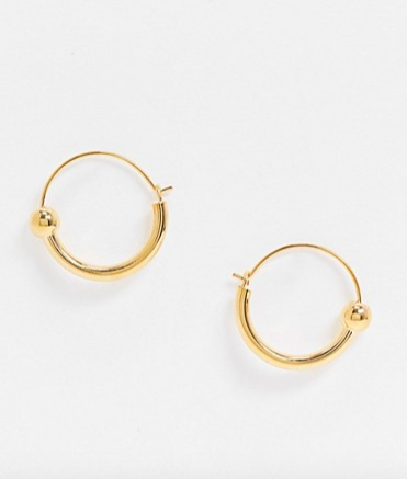 Whistles sphere hoop earrings in gold