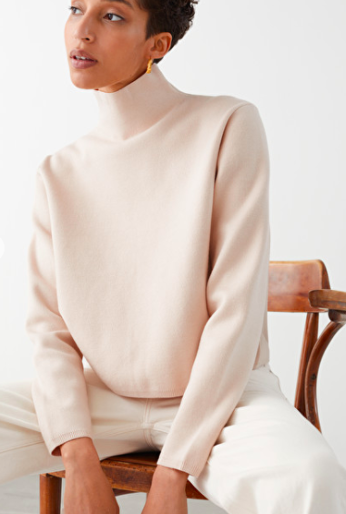 Stories Cropped Relaxed Fit Turtleneck