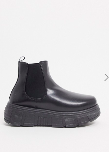 Koi Footwear vegan chunky chelsea boots in black