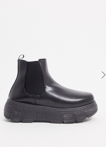 vegan platform chelsea boots
