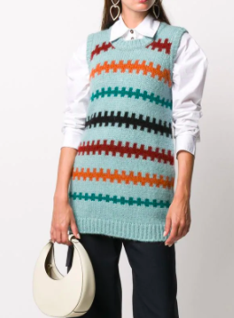 Plan C sleeveless striped sweater vest
