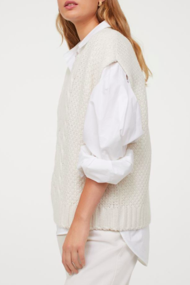 HM Cable-knit Sweater Vest