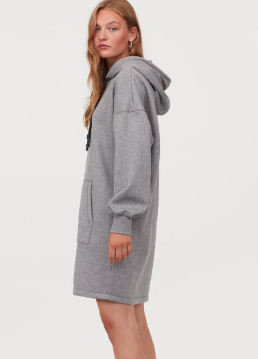 HM Hooded Sweatshirt Dress