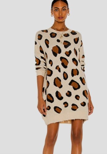 Gianna Leopard Print Dress  Line &amp; Dot brand: Line &amp; Dot