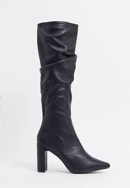 Public Desire Mine black slouch knee boots