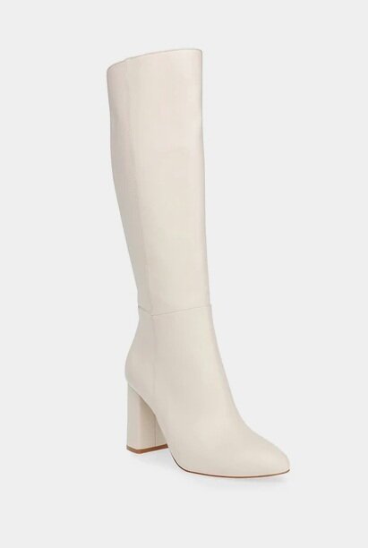 Steve Madden White Knee Boots