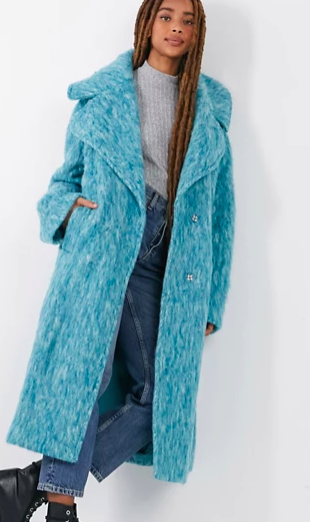 ASOS DESIGN slouchy oversized maxi coat in jade