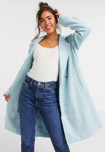 Wednesday's Girl tailored coat in pastel