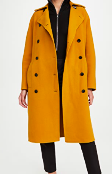 Proenza Schouler White Label Doubleface Double Breasted Long Coat