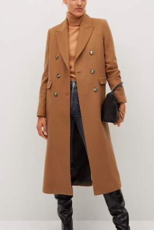 Mango Wool double-breasted coat