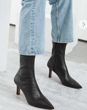 Stories Pointed Leather Sock Boots
