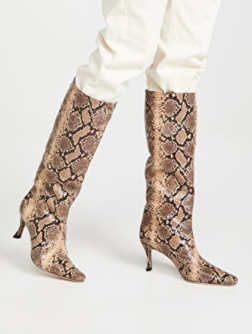 BY FAR Stevie 42 Snake Print Boots  