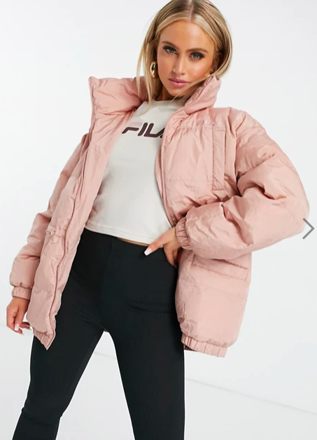 Fila puffer jacket in pink