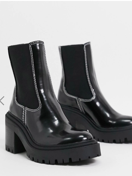 ASOS DESIGN Rachel chunky chelsea boots in black