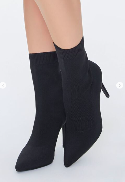 Forever 21 Faux Suede Stiletto Sock Booties