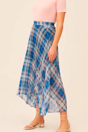 THE FIFTH  CEREMONY SKIRT MIDNIGHT CHECK