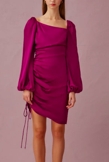 KEEPSAKE  BE THERE MINI DRESS GRAPE