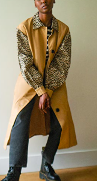 ENGLISH FACTORY Combo Leopard Trench 