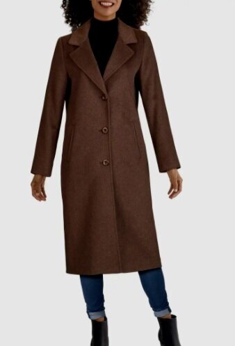 Wool Blend Long Coat KENNETH COLE NEW YORK