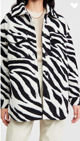 Line &amp; Dot London Zebra Shirt Jacket  