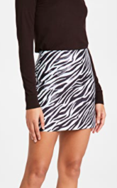 En Saison Zebra Print Skirt  