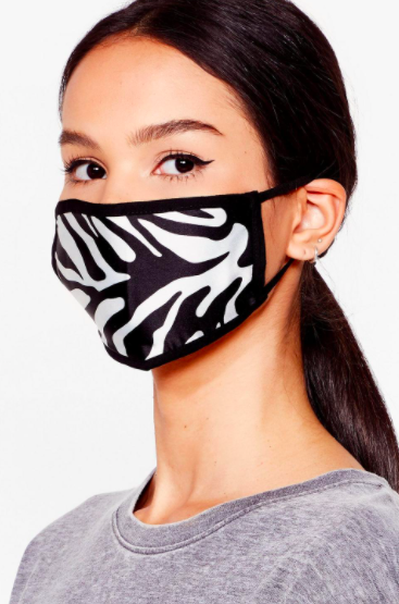 Nasty Gal Zebra Print Face Mask