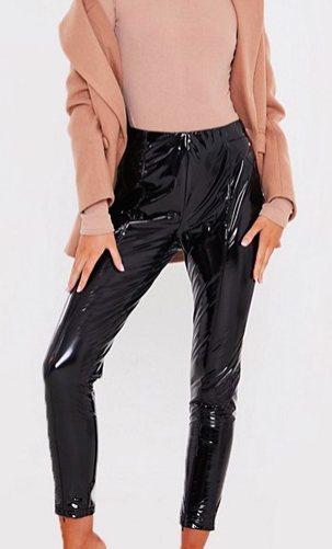 In The Style x Lorna Luxe vinyl legging in black