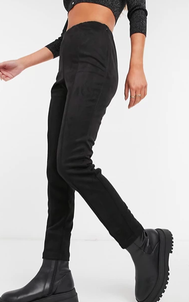 Pieces high waisted leggings in black