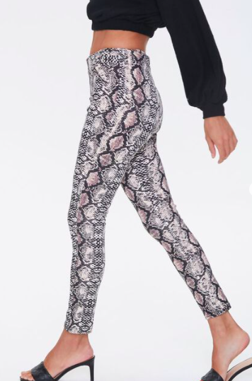 Forever 21 Faux Snakeskin Leggings