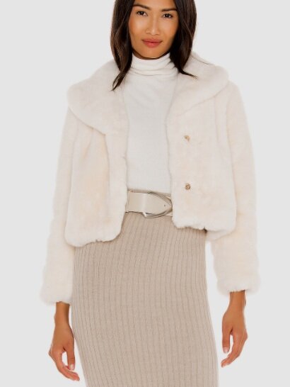 Milan Cropped Faux Fur Jacket Bubish brand:Bubish