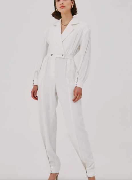 C/MEO COLLECTIVE  SERVICE JUMPSUIT IVORY