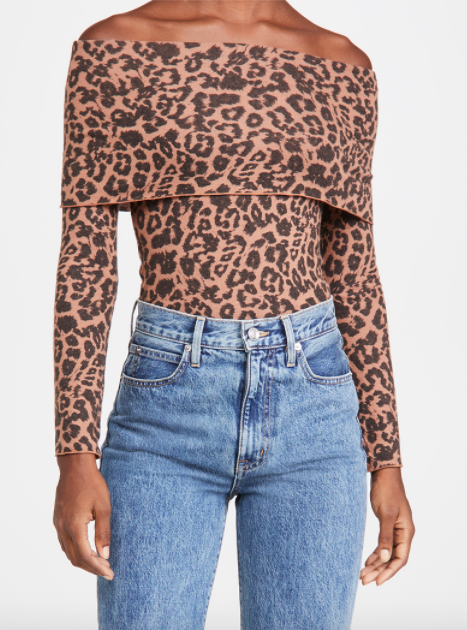 LNA Brushed Leopard Blake Sweater  