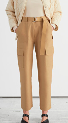 Stories Relaxed Belted Utility Pocket Trousers
